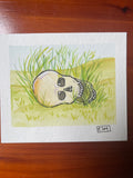 ACEO Grinning Skull